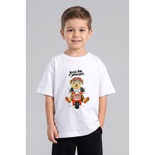 Queen Kids 7771 Erkek Çocuk Tişört Beyaz