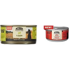 Acana Premium Pate (Ezme) Konserve Yaş Kedi Maması, Kuzu Etli, 85 gr ve Acana Premium Pate (Ezme) Konserve Yaş Kedi Maması, Sığır Etli, 85 gr