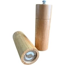 Skygo Bambu Ahşap Gövdeli Tuz Karabiber Değirmeni Baharat Öğütücüsü 16 cm - 2 Adet - 377