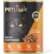 Konserve Kedi Maması Yetişkin Tavuk Etli, Kıyılmış Etli, Pate 400 gr Yaş Mama Düşük Tahıllı