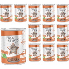 Prostar Yetişkin Kedi Somonlu Pate Yaş Mama 400 gr x 12 Adet