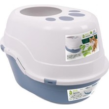 M-Pets Eco Tanta Üstten Kapaklı Kedi Tuvaleti Ocean Blue