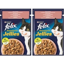Felix Sensation Somon & Karidesli Kedi Yaş Mama 85 gr 2li Paket
