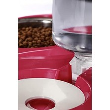 Miapet Hazneli Kedi-Köpek Mama ve Su Kabı Seti 1000ML Turuncu