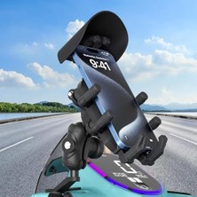 Bix BMPH05 Güneş ve Yağmur Korumalı Ayna Bağlantılı 360° Derece Ayarlanabilir Güneşlikli Motosiklet Bisiklet Scooter Için Telefon Tutucu
