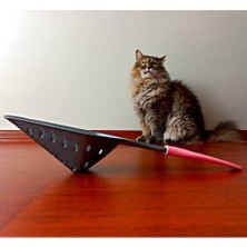 1 Adet Kedi Kumu Eleme Küreği, Küçük Delikli Ince Taneli Dar Aralıklı Pet Tuvalet Temizleme Eleği Süzgeç (Gri-Pembe)