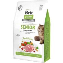 Brit Care Senior Weight Control, Kilo Kontrolü Ihtiyacı Olan Yaşlı Kediler Için, Tahılsız, Hipoalerjenik, Taze Tavuk Etli Kuru Mama, 2 kg