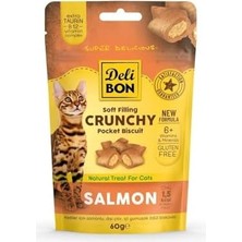 Delibon Cruncy Içi Dolgulu Kedi Ödül Bisküvisi 60 gr Karışık 4'lü Paket