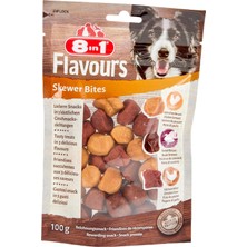 8in1 Flavours Skewer Bites Kuşbaşı Dilimli Çiğneme Köpek Ödülü 100 Gram