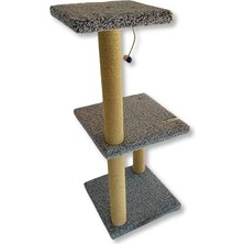 Iki Katlı 86 cm Gri Kedi Tırmalama Tahtası