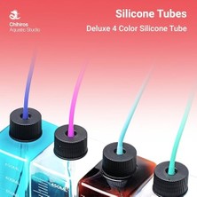 Deluxe 4 Renkli Silikon Tüp - Tuzlu Su/tatlı Su Akvaryum Besin Dozajı Için 10 Ft Renkli Silikon Dozaj Tüpü, Balık Tankı Dozajlama Pompası Sistemleri Için Boru - 2/4mm Id/od