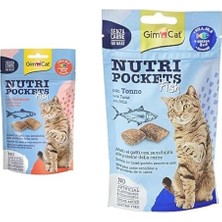 Gimcat Kedi Ödül Tableti Np Fish With Salmon 60GR ve Gimcat Kedi Ödül Tableti Np Ton Balıklı, 60 G