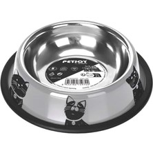 Petjoy Catfamily Çelik Mama Kabı (S) 355ML