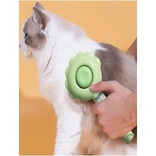Basmalı Telli Su Sprey Hazneli Hayvan Kedi Köpek Fırçası Çift 2in 1