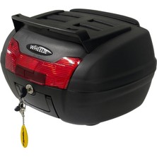 Wheelıe XT60-B 40 Litre Motosiklet Arka Çanta Siyah Su Geçirmez Abs Top Bagaj Üniversal