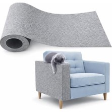 Kedi Tırmalama Matı Yapışkanlı - Keçe Tırmalama Pedi 100X30 cm - Duvar Koltuk Zemin Koruyucu - Tırnak Bakım Ürünü - Kaymaz Dayanıklı Uzun Ömürlü Evcil Hayvan Aksesuarı (Gri)