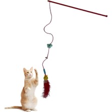 Kedi Oltası Işıklı Tüylü Çanlı Kedi Oyuncağı 105CM -Türkiye'de Ilk Işıklı Kedi Oltası-
