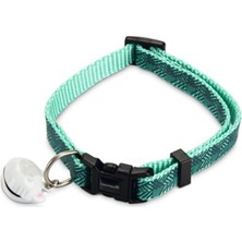 Kedi Boyun Tasması, Zilli, Yeşil, 20-30CM