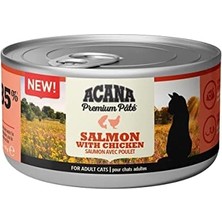 Acana Premium Pate (Ezme) Konserve Yaş Kedi Maması, Somonlu ve Tavuklu, 85 gr