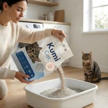 Eko-Premium Esintisi Sakura Kiraz Çiçeği Kokulu Kedi Kumu, Güçlü Topaklanan Bentonit (5 L)