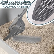 Eynel Küçük Delikli Kedi Kumu Eleme Küreği, Ince Taneli Dar Aralıklı Pet Tuvalet Temizleme Eleği Süzgeç (Siyah)