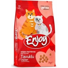 Enjoy Tavuklu Kedi Maması 1 kg (Küçük Aşklara Özel)