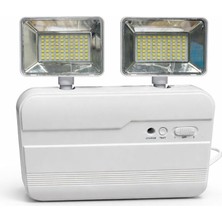 2X10W Acil Aydınlatma Armatürü | 2200 Lümen | 2 Kademe Işık | 6400K Beyaz Işık | 220V | IP20 | 22X22 cm