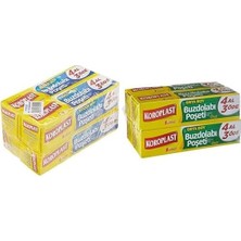 Küçük Boy 160'LI 4 Al 3 Öde Buzdolabı Poşeti (4 x 40 Adet) ve Orta Boy 80'li 4 Al 3 Öde Buzdolabı Poşeti (4 x 20 Adet)