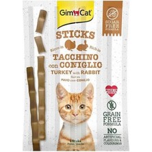 Gimcat Sticks Hindili Tavşanlı Tahılsız Kedi Ödül Çubukları 20 gr