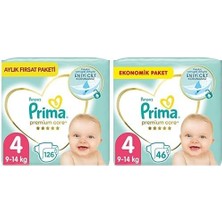 Bebek Bezi Premium Care 4 Beden 126 Adet Maxi Aylık Fırsat Paketi & Bebek Bezi Premium Care 4 Beden 46 Adet Maxi Paket