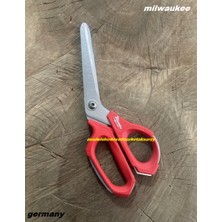 Milwaukee Agır Hizmet Makası Kumaş Kagıt Naylon Makası Eğik Açılı Makas 26CM