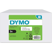 Dymo Labelwriter Etiket Yazıcıları Için Otantik Lw Posta Adresi Etiketleri, (1-1/8" x 3-1/2"), 6 Rulo 350 (Toplam)