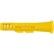 Performans Sarı Roket Dübel, Ağır Yük Taşıma Kapasiteli, Tuğla Taş Yüzeyler Için, Dayanıklı Plastik Malzeme, Yüksek Mukavemetli Tutuş Özellikli Montaj Dübeli (8 Mm, Adet, 100)