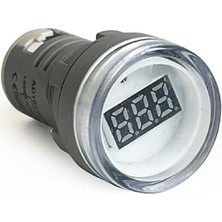 Mini Dijital Voltmetre 22MM Ac 60-500V LED Beyaz Işık