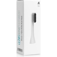 Glimo Nylon & Silicone 4 Şarjlı Diş Fırçası Başlığı -