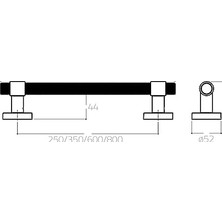 Saten 25 cm Çekme/sürgü Kapı Kolu