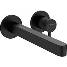 Finoris Modern 1 Saplı 2 Delikli 10 cm Uzunluğunda Duvara Monte Banyo Bataryası Mat Siyah, 76050671