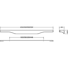 160 mm Altın Rengi Modern Kulp