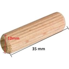 Ahşap Yivli Kavela Pimi 10X35MM 100 Adet