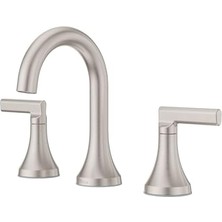 Vedra Banyo Lavabo Bataryası, 8 Inç Yaygın, 2 Saplı, 3 Delikli, Spot Savunma Fırçalanmış Nikel Kaplama, LF049VEDGS