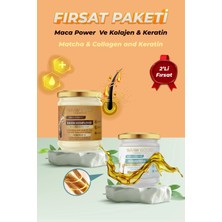 WAAW GOOD Keratin &kolajen 210 ml Düzleştirici ve Matcha Özlü Saç Maskesi 210 ml Saç Bakım 2'li Fırsat Paketi