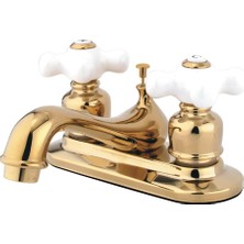 GKB602PX Restorasyon 10,16 cm Merkezli Lavabo Bataryası Perakende Açılır Kapanır, Cilalı Pirinç