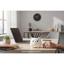Maya 3d Studio Sevimli Kedi Kalem ve Makyaj Organizeri