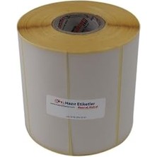 Eko Termal Etiket 25MM x 45MM Ruloda 3750 Adet 40MM Çapında Direk Termal Transfer Etiketi Yan Yana 4 Lü