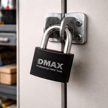 Güçlü Çelik Asma Kilit Profesyonel Güvenlik Kilidi, Heavy Duty Metal Padlock, Dayanıklı Paslanmaya Dirençli Gövde, Kapı Depo Garaj Bahçe Dolap Konteyner Zincir Sandık Için (50MM)