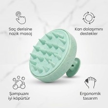 Shopexxtra Saç Masaj Fırçası, Yumuşak Silikon Şampuan Tarağı ve Duş Fırçası, Saç Derisi Peeling, Kepek ve Dökülme Karşıtı Yıkama Aleti, Tırnak Koruyucu Ergonomik Kafa Derisi Bakım Fırçası (Mavi)