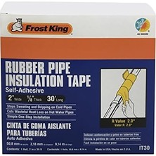 Frost IT30/8 Kauçuk Izolasyon Bandı, 2 "genişlik x 1/8" Kalın x 30FT Uzun, Siyah