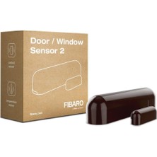 Fibaro FGDW‐002 Akıllı Ev Kapı/ Pencere Sensörü, Koyu Kahverengi