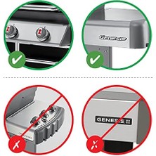 Barbekü Genesis S Serisi Için Paslanmaz Çelik Aroma Çubuğu 17,6 x 2,2 x 9,65 Cm, Siyah, 5'li Paket, 7620