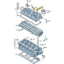 1.6tdi Külbütör Kapak Hava Borusu 04L103493 Vw Passat B8 ile Uyumlu 2015-2019